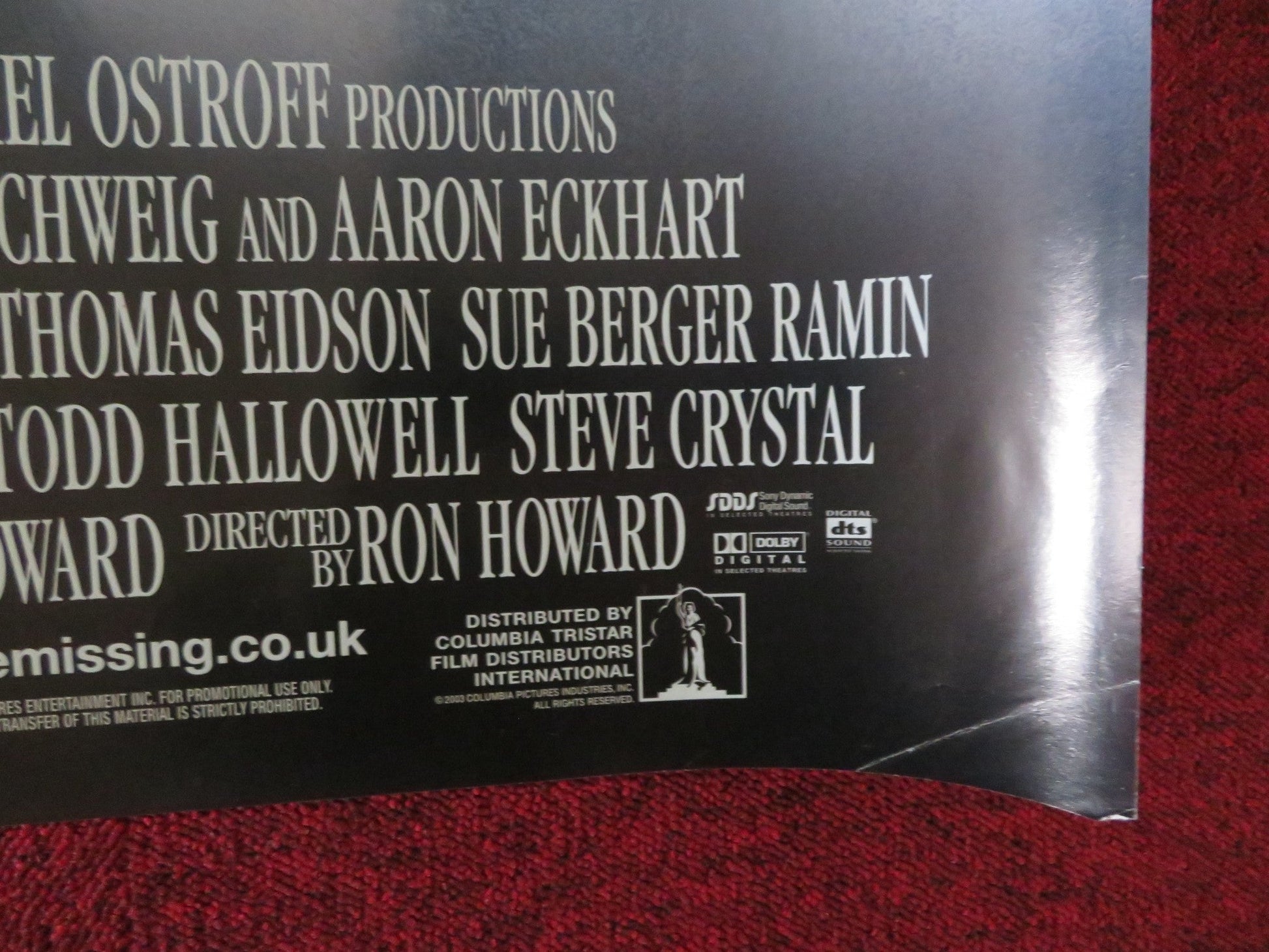 THE MISSING UK QUAD (30"x 40") ROLLED POSTER TOMMY LEE JONES CATE BLANCHETT 2003 Rendezvous Cinema Movie posters