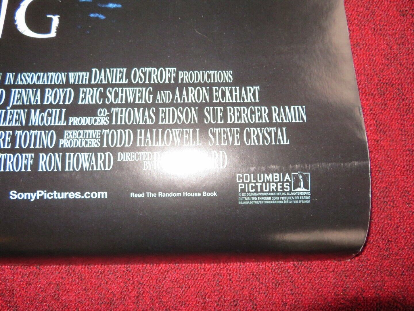 THE MISSING US ONE SHEET ROLLED POSTER TOMMY LEE JONES CATE BLANCHETT 2003 Movie posters