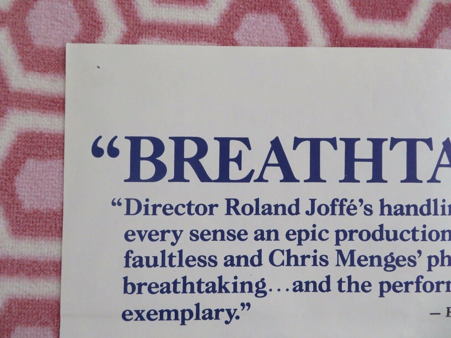 THE MISSION BRITISH QUAD (30 x 40) POSTER ROBERT DENIRO JEREMY IRONS 1986 Movie posters