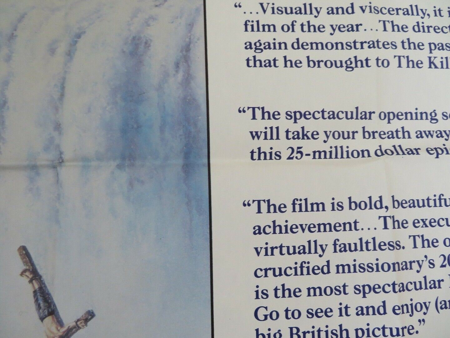 THE MISSION BRITISH QUAD (30 x 40) POSTER ROBERT DENIRO JEREMY IRONS 1986 Movie posters