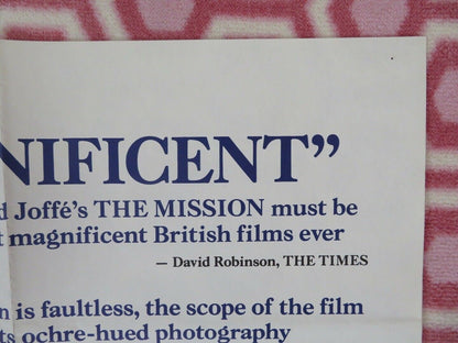 THE MISSION BRITISH QUAD (30 x 40) POSTER ROBERT DENIRO JEREMY IRONS 1986 Movie posters