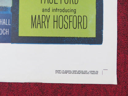 THE MISSOURI TRAVELER FOLDED US ONE SHEET POSTER BRANDON DE WILDE MARVIN 1958 Rendezvous Cinema Movie posters