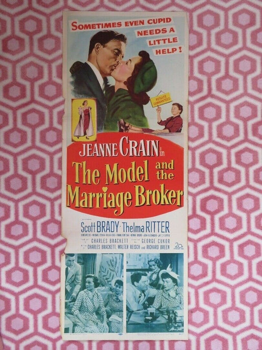 THE MODEL AND THE MARRIAGE BROKER US INSERT (14"x 36") POSTER JEANNE CRAIN 1951 Movie posters