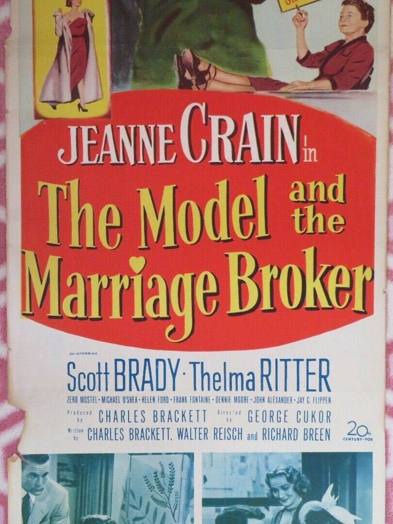 THE MODEL AND THE MARRIAGE BROKER US INSERT (14"x 36") POSTER JEANNE CRAIN 1951 Movie posters