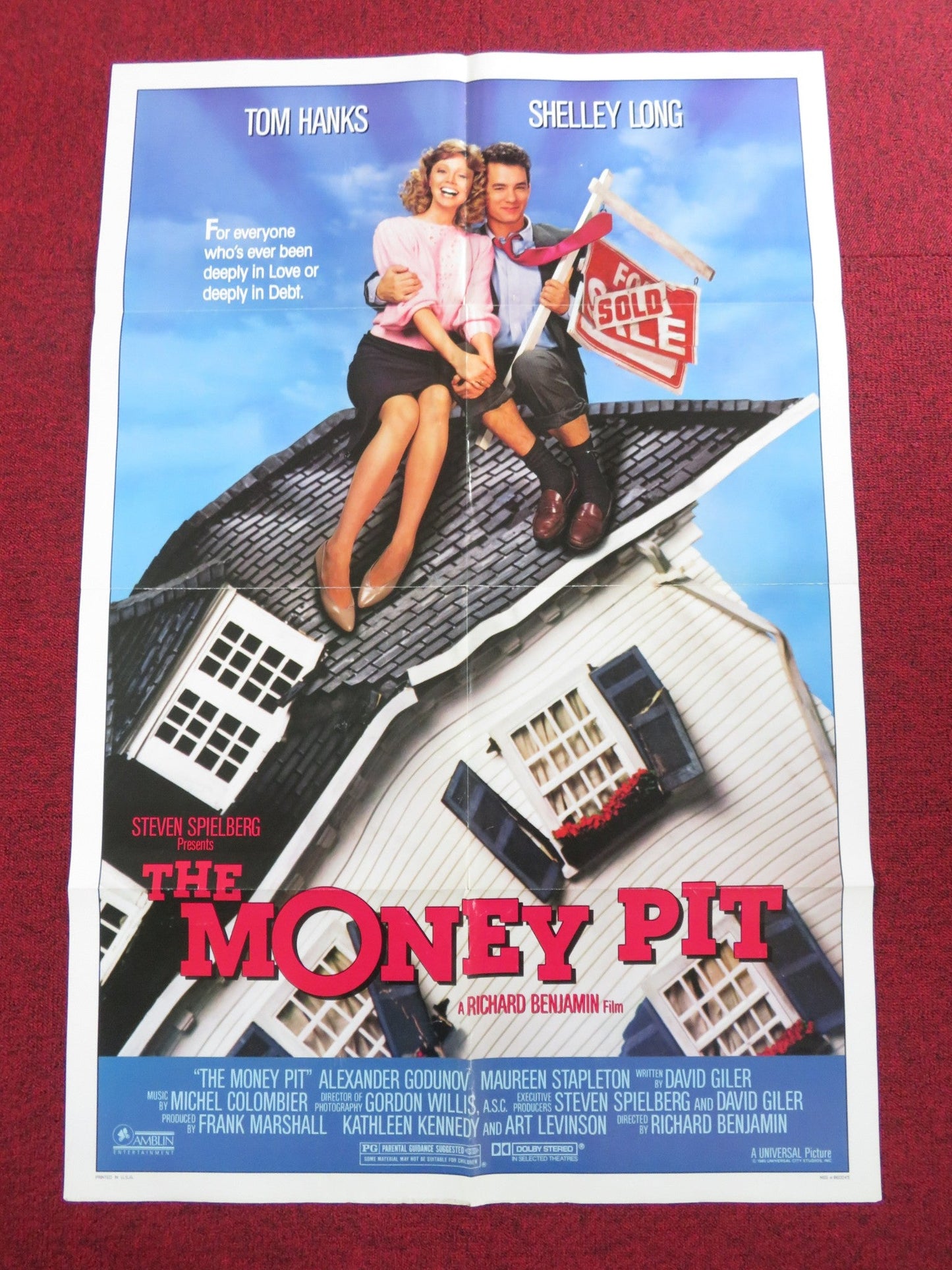 THE MONEY PIT FOLDED US ONE SHEET POSTER TOM HANKS SHELLEY LONG 1985 Rendezvous Cinema Movie posters