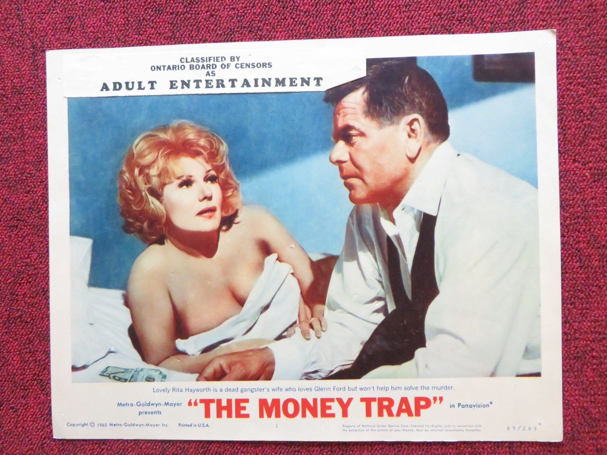 THE MONEY TRAP US LOBBY CARD FULL SET GLENN FORD RITA HAYWORTH 1965 Rendezvous Cinema Movie posters