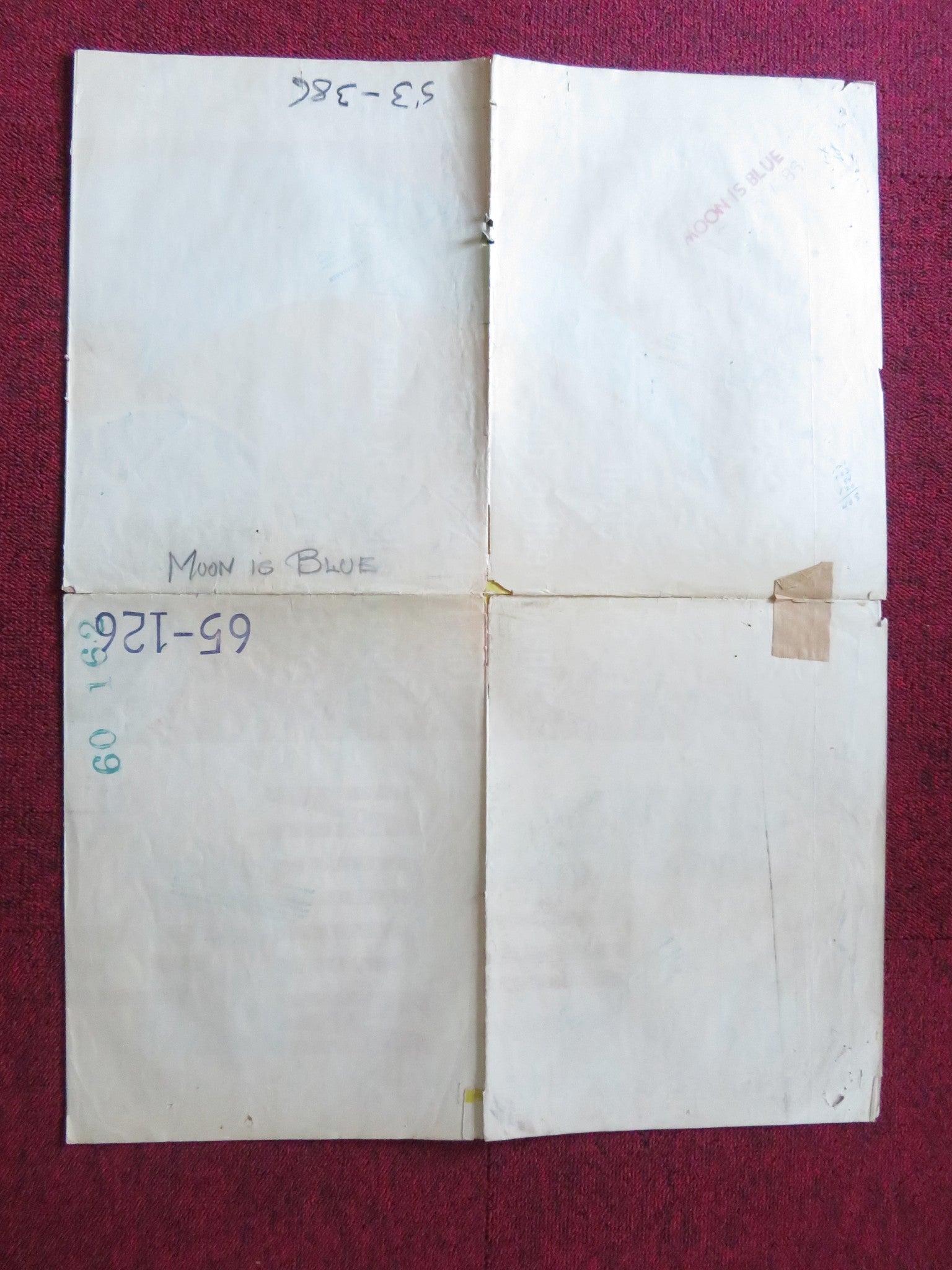 THE MOON IS BLUE FOLDED US ONE SHEET POSTER WILLIAM HOLDEN DAVID NIVEN 1953 Rendezvous Cinema Movie posters