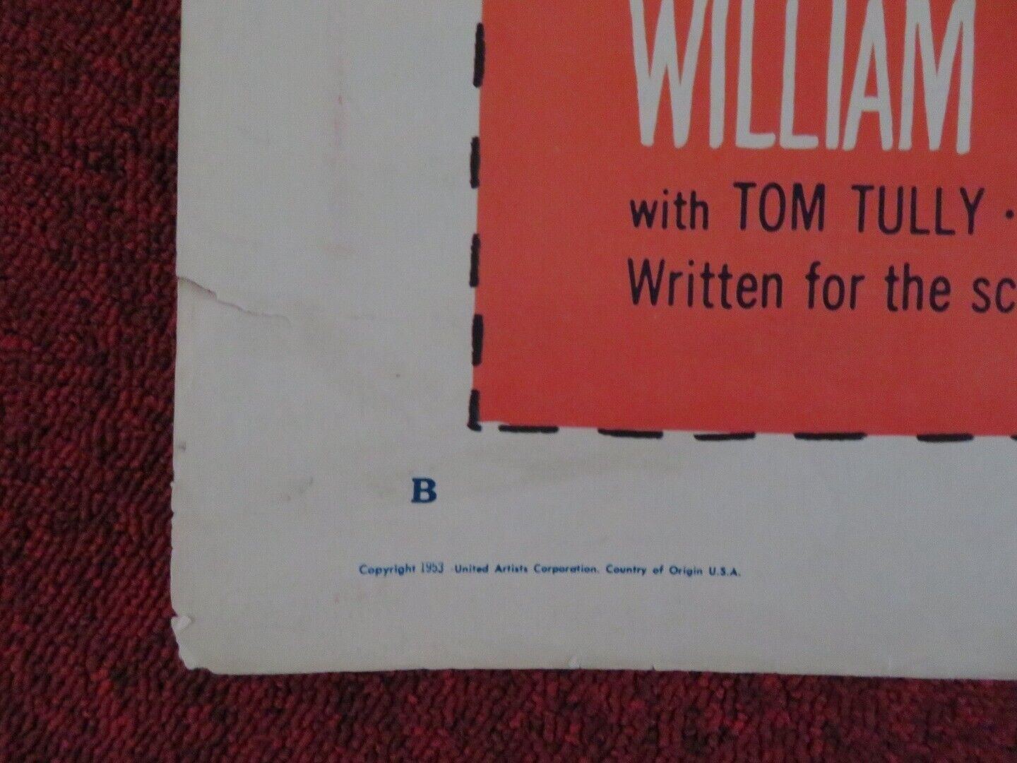 THE MOON IS BLUE US HALF SHEET (22"x 28") POSTER WILLIAM HOLDEN 1953 - Rendezvous Cinema