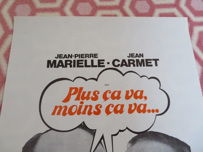 THE MORE IT GOES, THE LESS IT GOES BELGIUM (21.5"x14.5") POSTER JEAN PIERRE 1977 - Rendezvous Cinema