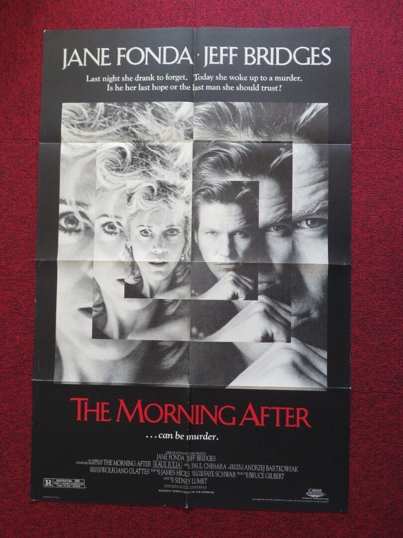 THE MORNING AFTER FOLDED US ONE SHEET POSTER JANE FONDA JEFF BRIDGES 1986 Movie posters