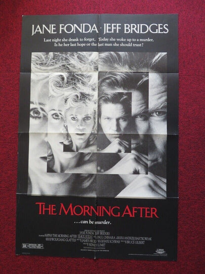 THE MORNING AFTER FOLDED US ONE SHEET POSTER JANE FONDA JEFF BRIDGES 1986 Movie posters