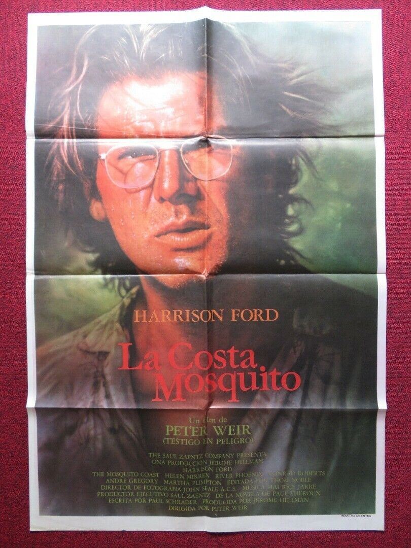 THE MOSQUITO COAST FOLDED ARGENTINA POSTER HARRISON FORD HELEN MIRREN 1986 - Rendezvous Cinema