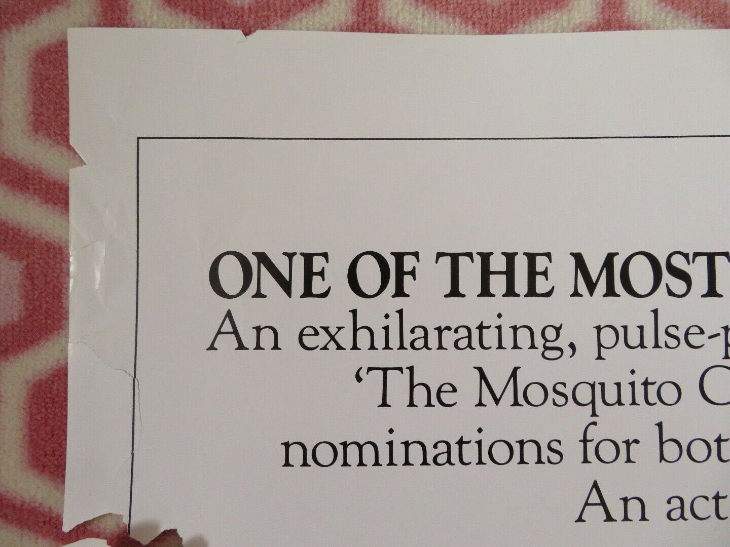 THE MOSQUITO COAST FOLDED US ONE SHEET POSTER HARRISON FORD HELEN MIRREN 1986 Movie posters