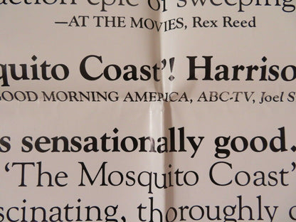 THE MOSQUITO COAST FOLDED US ONE SHEET POSTER HARRISON FORD HELEN MIRREN 1986 Movie posters