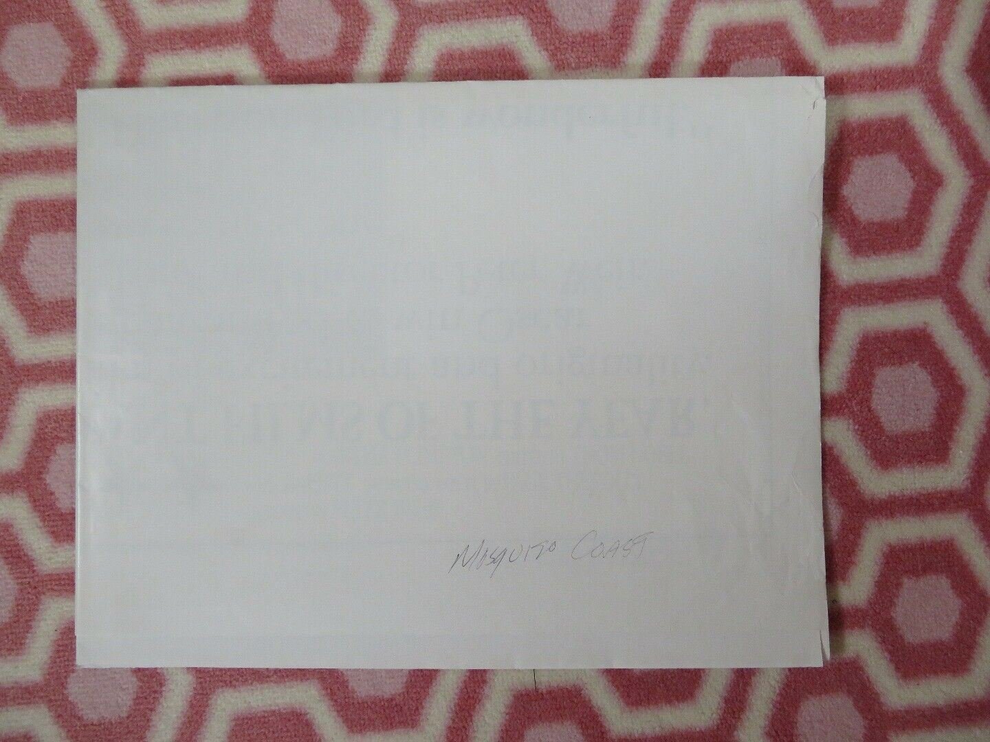 THE MOSQUITO COAST FOLDED US ONE SHEET POSTER HARRISON FORD HELEN MIRREN 1986 Movie posters