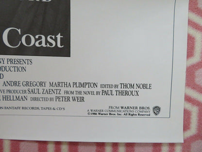 THE MOSQUITO COAST FOLDED US ONE SHEET POSTER HARRISON FORD HELEN MIRREN 1986 Movie posters