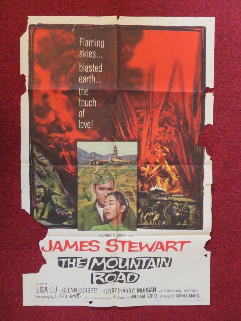 THE MOUNTAIN ROAD FOLDED US ONE SHEET POSTER JAMES STEWART LISA LU 1960 Movie posters