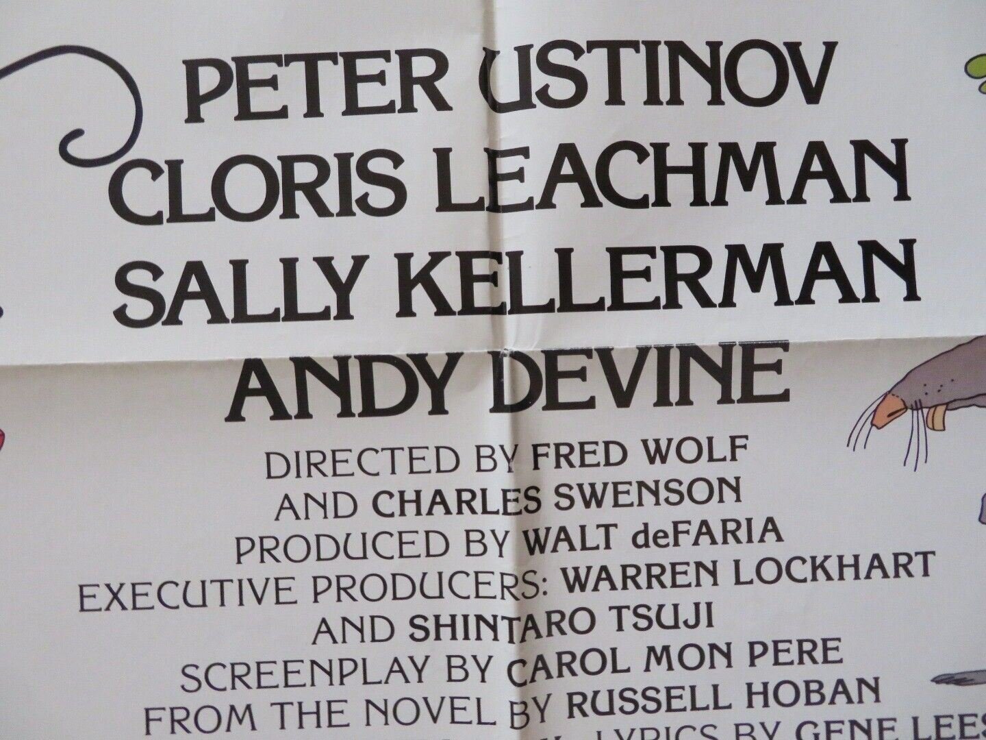 THE MOUSE AND HIS CHILD FOLDED US ONE SHEET POSTER PETER USTINOV 1977 Movie posters