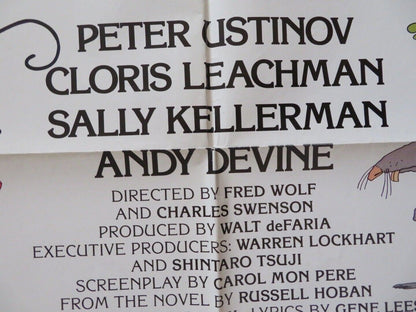 THE MOUSE AND HIS CHILD FOLDED US ONE SHEET POSTER PETER USTINOV 1977 Movie posters