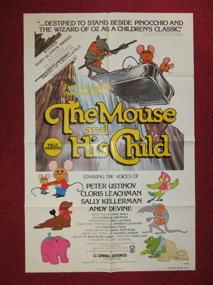 THE MOUSE AND HIS CHILD FOLDED US ONE SHEET POSTER PETER USTINOV 1977 Movie posters