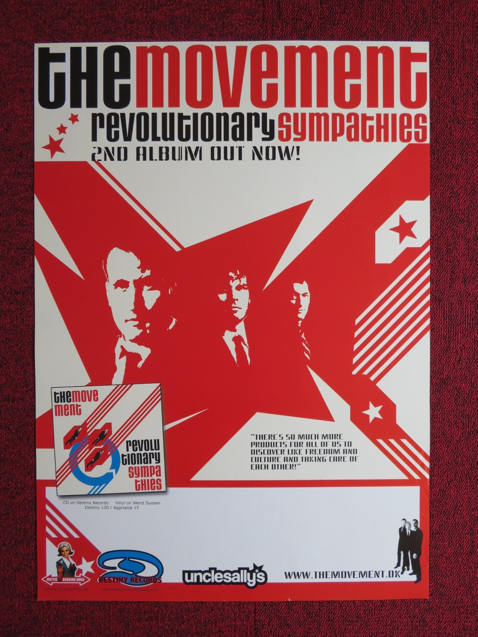 THE MOVEMENT REVOLUTIONARY SYMPATHIES GERMANMUSIC PROMO ALBUM POSTER 2005 Rendezvous Cinema Movie posters