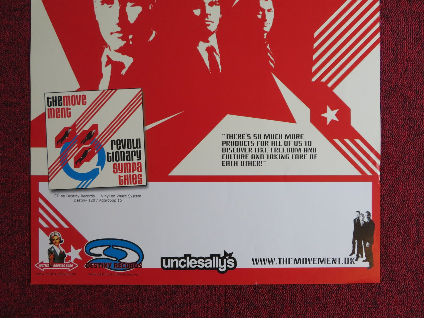 THE MOVEMENT REVOLUTIONARY SYMPATHIES GERMANMUSIC PROMO ALBUM POSTER 2005 Rendezvous Cinema Movie posters