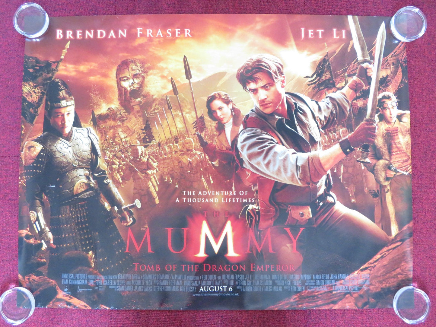 THE MUMMY: TOMB OF THE DRAGON EMPEROR UK QUAD (30"x 40") ROLLED POSTER 2008 Rendezvous Cinema Movie posters