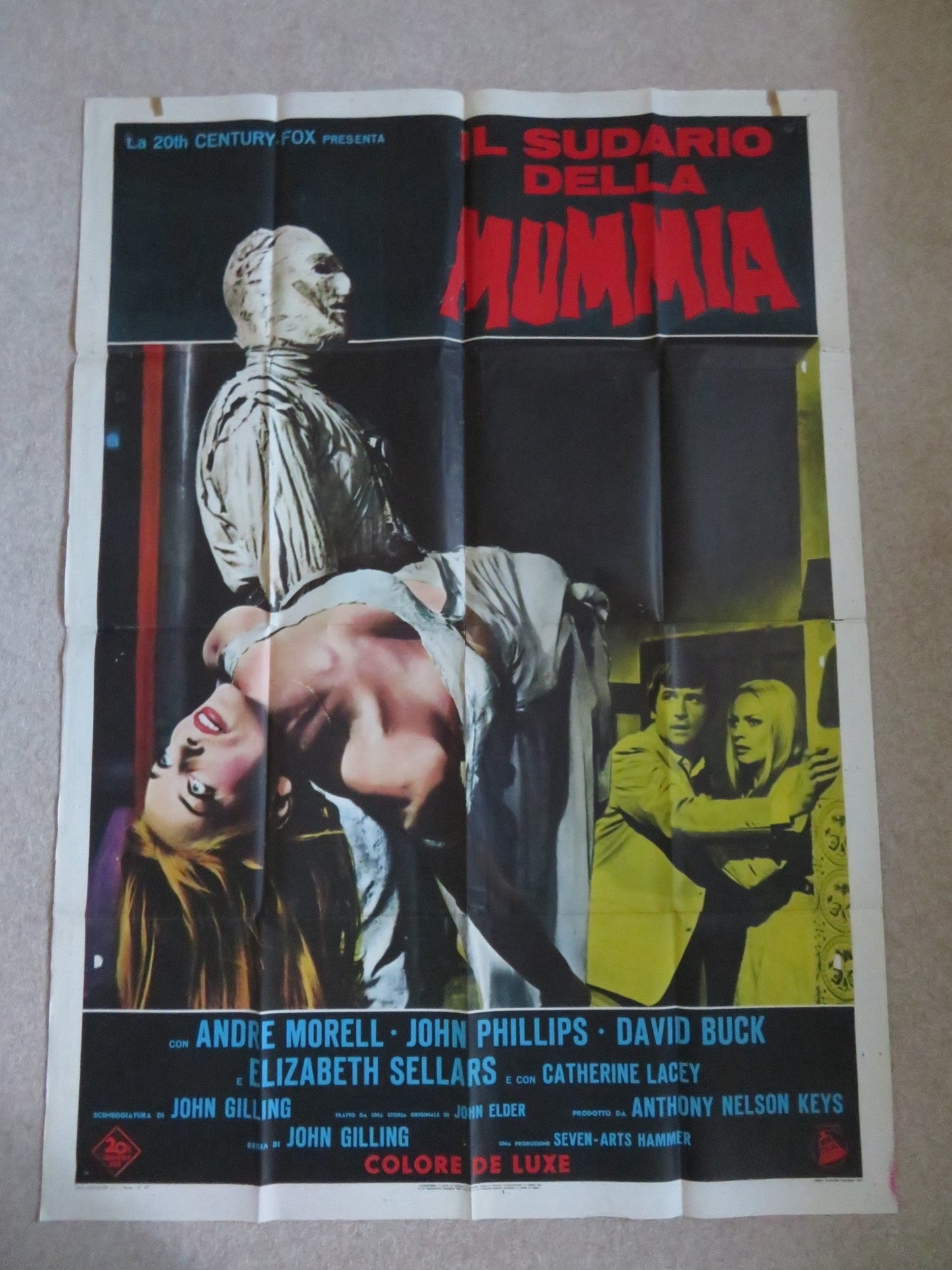 THE MUMMY'S SHROUD ITALIAN 2 FOGLIO POSTER ANDRE MORELL JOHN PHILLIPS 1967 Rendezvous Cinema Movie posters