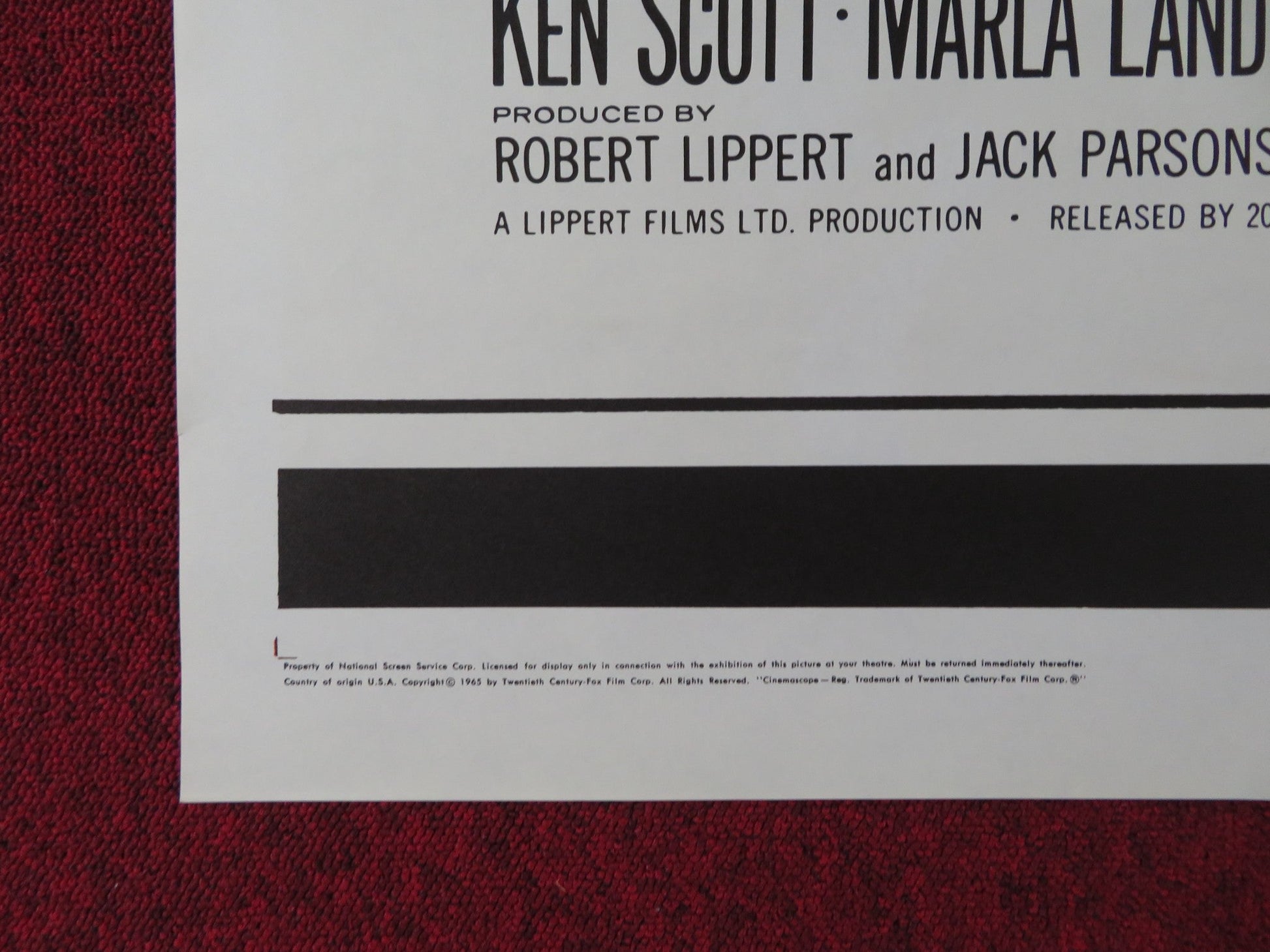 THE MURDER GAME FOLDED US ONE SHEET POSTER KEN SCOTT MARLA LANDI 1965 Rendezvous Cinema Movie posters