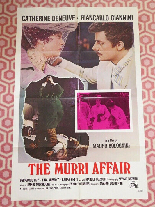 THE MURRI AFFAIR US ONE SHEET POSTER CATHERINE DENEUVE GIANCARLO GIANNINI 1974 Movie posters
