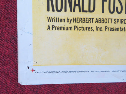 THE MUSIC BOX KID FOLDED US ONE SHEET POSTER RONALD FOSTER LUANA PATTEN 1960 Rendezvous Cinema Movie posters