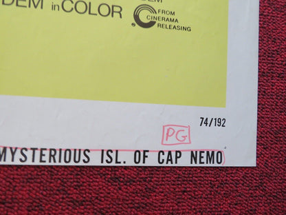 THE MYSTERIOUS ISLAND OF CAPTAIN NEMO FOLDED US ONE SHEET POSTER OMAR SHARIF '74 Movie posters