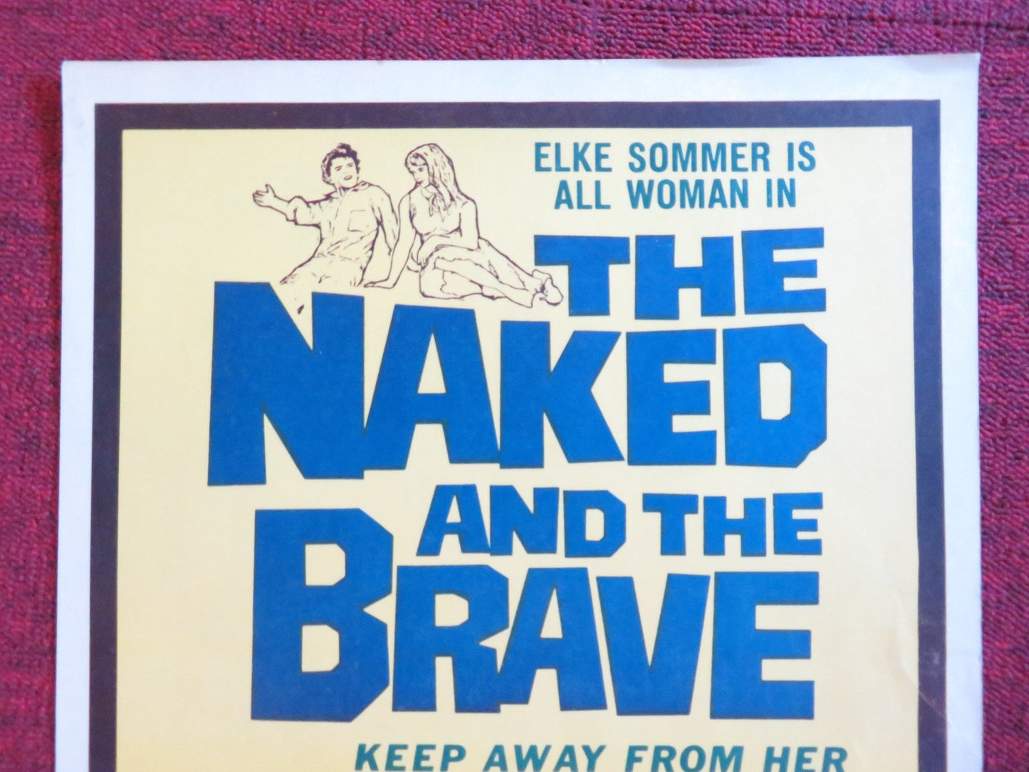 THE NAKED AND THE BRAVE US INSERT (14"x 36") POSTER ELKE SOMMER H. BUCHOLZ 1965 Rendezvous Cinema Movie posters