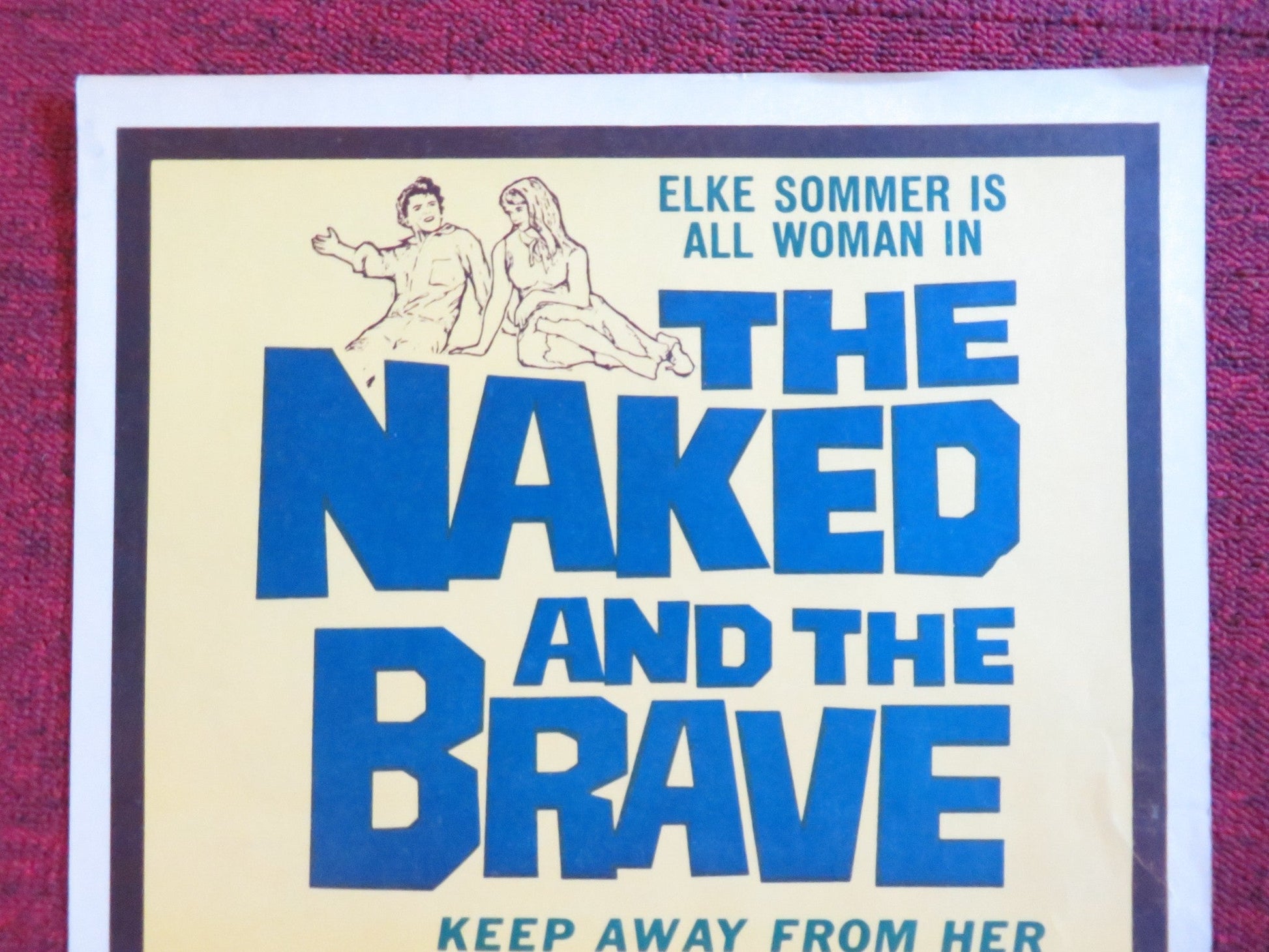 THE NAKED AND THE BRAVE US INSERT (14"x 36") POSTER ELKE SOMMER H. BUCHOLZ 1965 Rendezvous Cinema Movie posters