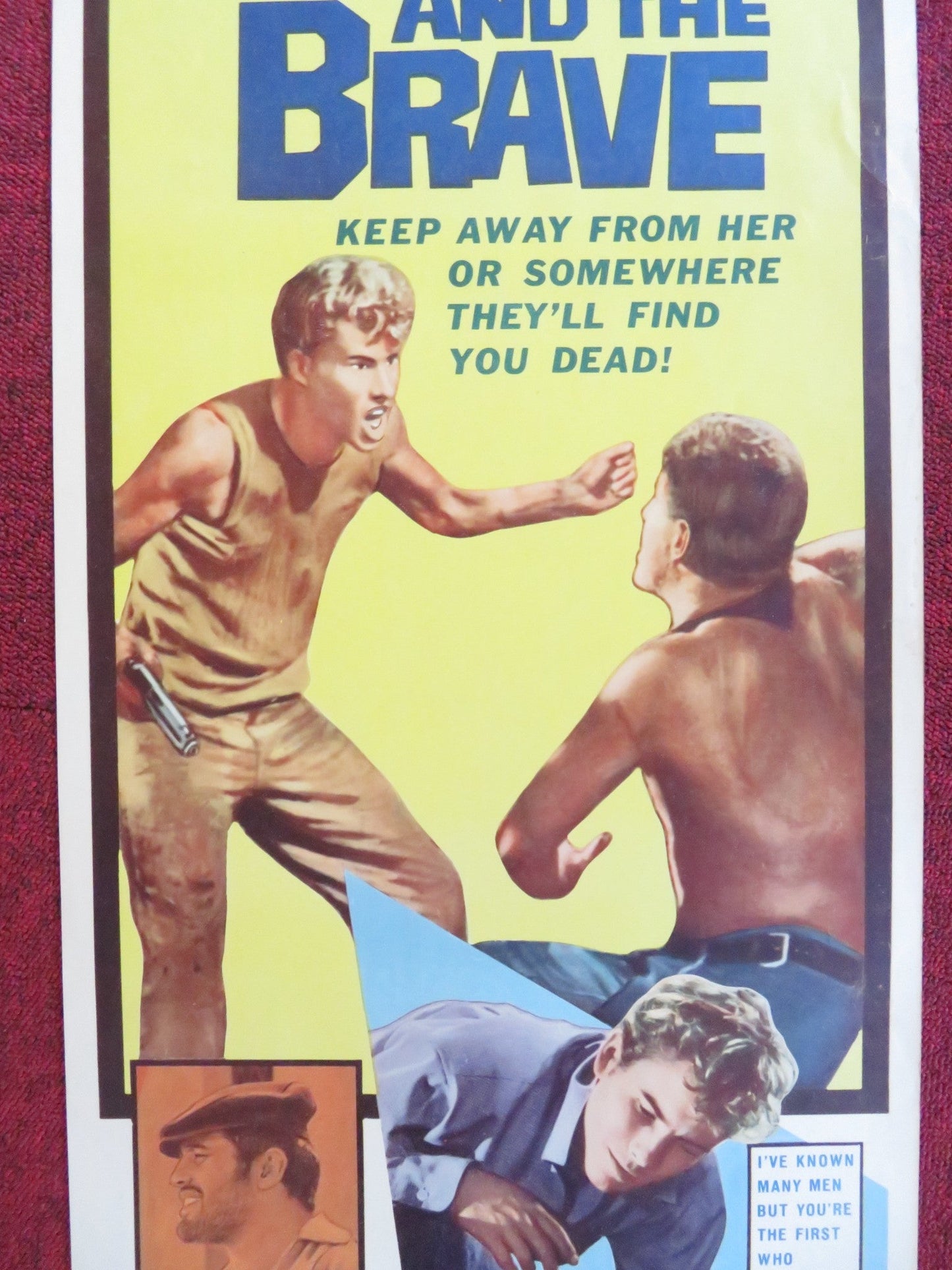 THE NAKED AND THE BRAVE US INSERT (14"x 36") POSTER ELKE SOMMER H. BUCHOLZ 1965 Rendezvous Cinema Movie posters