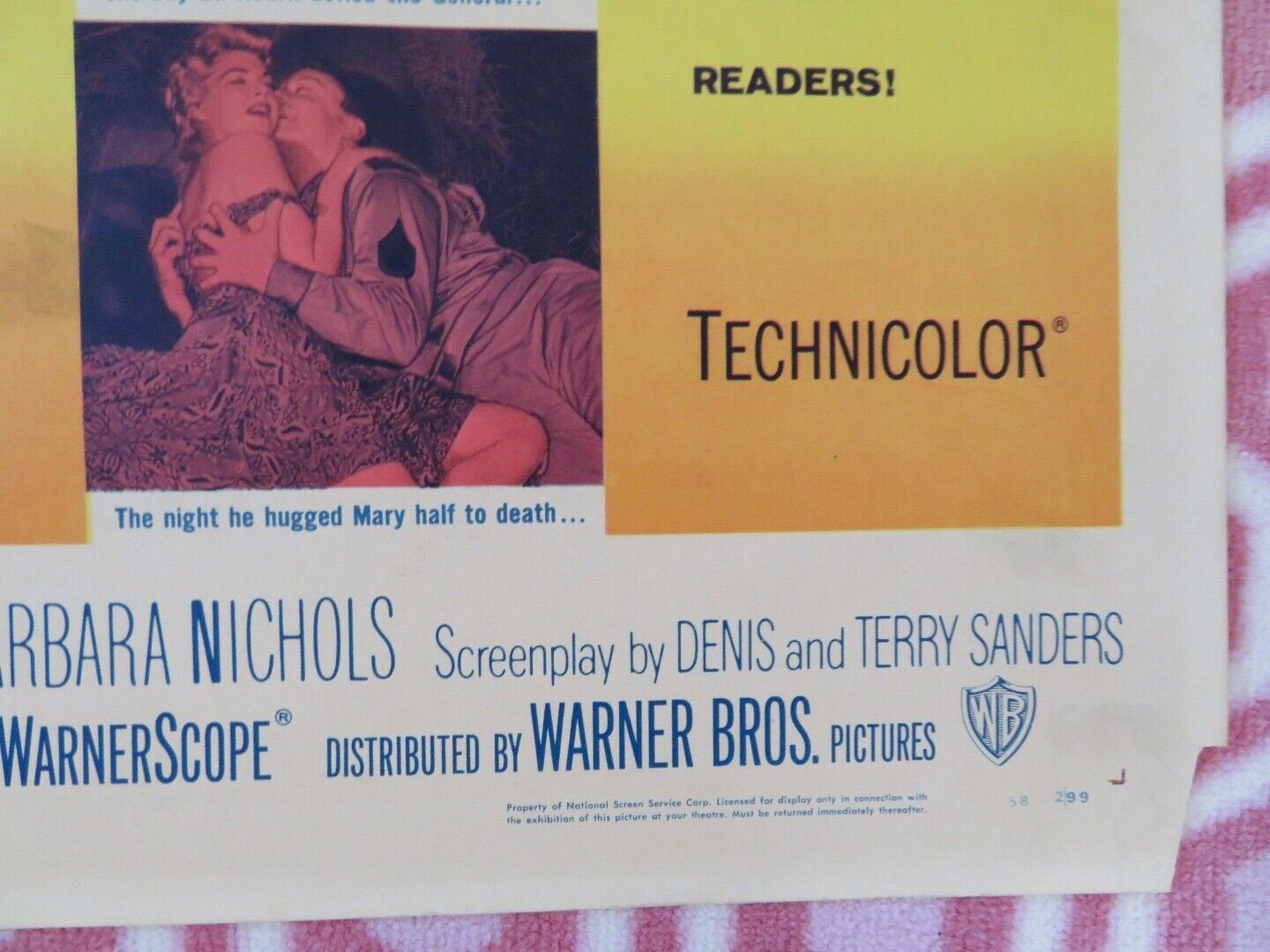 THE NAKED AND THE DEAD US HALF SHEET (22"x 28") POSTER ALDO RAY C ROBERTSON 1958 Movie posters