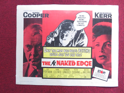 THE NAKED EDGE US HALF SHEET (22"x 28") POSTER GARY COOPER DEBORAH KERR 1961 Rendezvous Cinema Movie posters