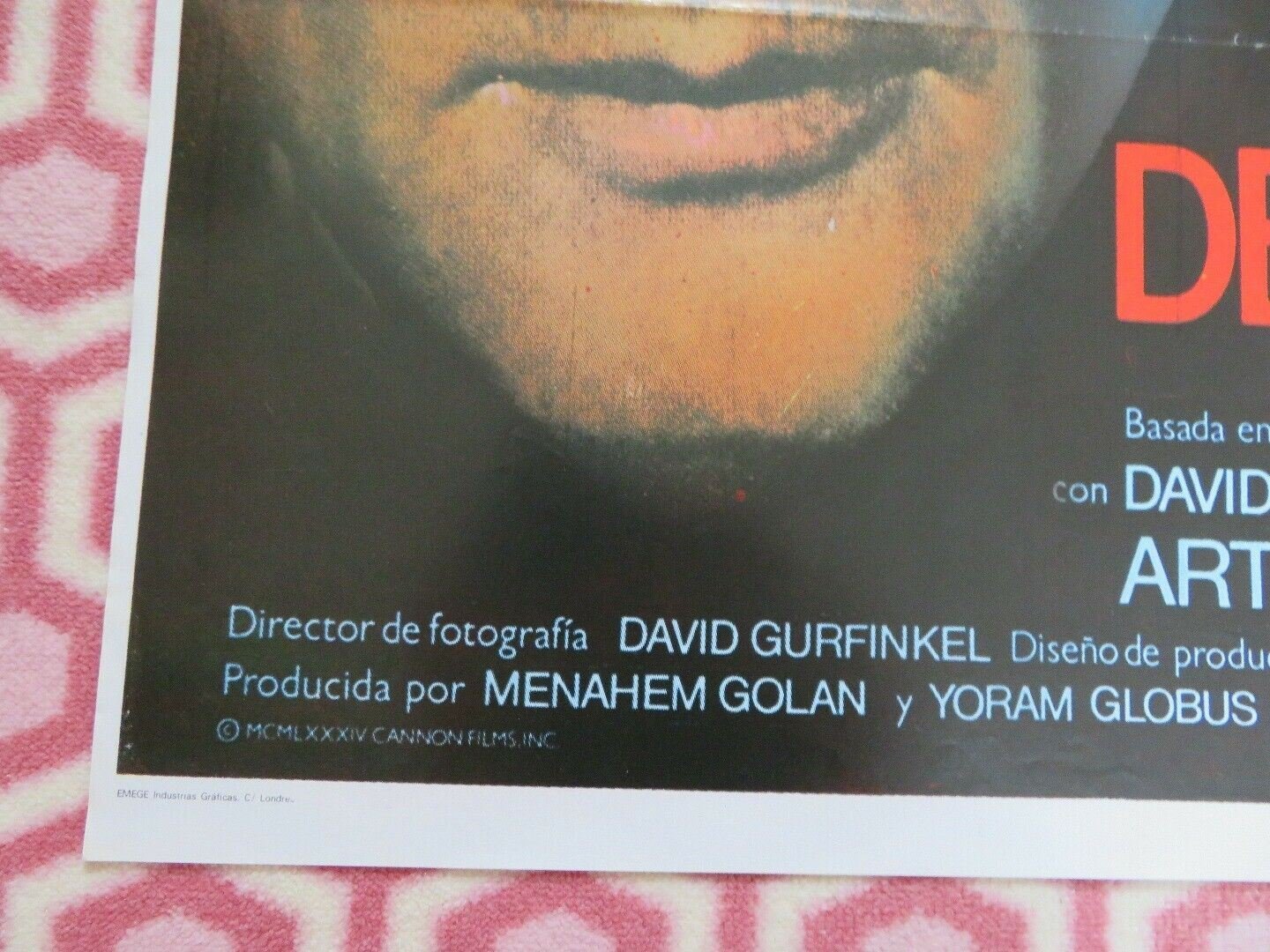 The Naked Face cannon SPANISH (39.5"X 27.5") ROLLED POSTER ROGER MOORE 1984 Movie posters