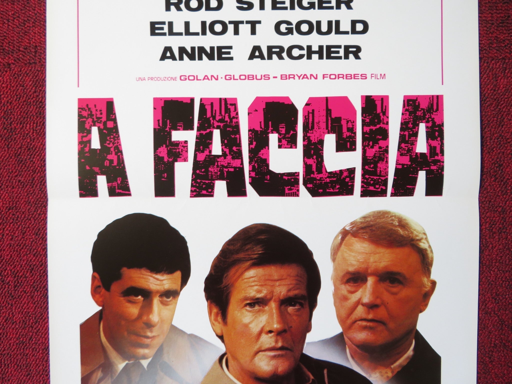 THE NAKED FACE ITALIAN LOCANDINA POSTER CANNON ROGER MOORE ROD STEIGER ...