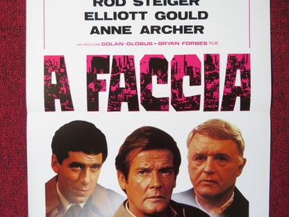 THE NAKED FACE ITALIAN LOCANDINA POSTER CANNON ROGER MOORE ROD STEIGER 1984 Rendezvous Cinema Movie posters