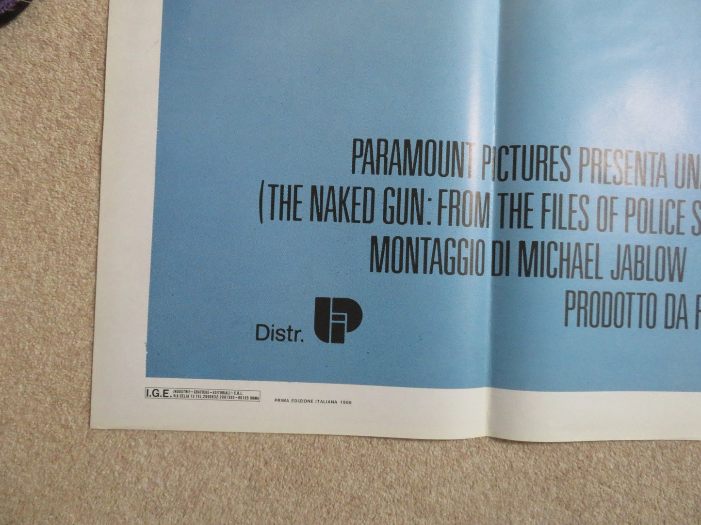 THE NAKED GUN ITALIAN 4 FOGLIO POSTER LESLIE NIELSON PRISCILLA PRESLEY 1989 Rendezvous Cinema Movie posters