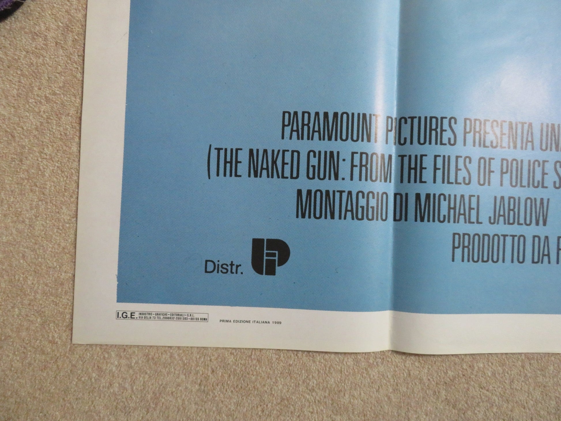 THE NAKED GUN ITALIAN 4 FOGLIO POSTER LESLIE NIELSON PRISCILLA PRESLEY 1989 Rendezvous Cinema Movie posters