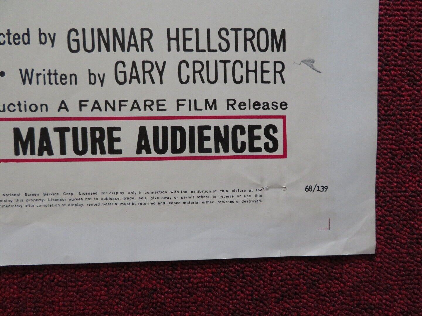 THE NAME OF THE GAME IS KILL! FOLDED US ONE SHEET POSTER JACK LORD 1968 Movie posters