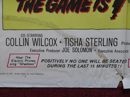 THE NAME OF THE GAME IS KILL! FOLDED US ONE SHEET POSTER JACK LORD 1968 Movie posters