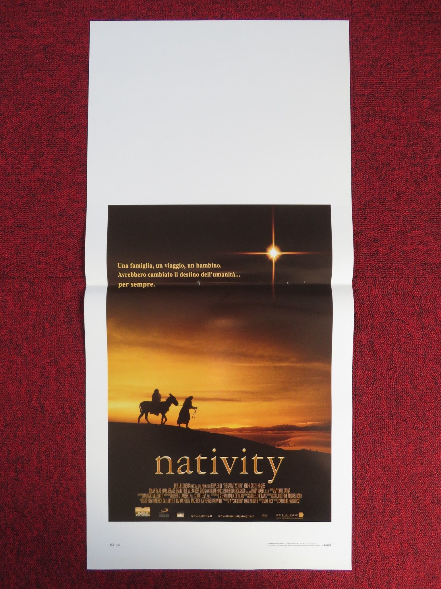 THE NATIVITY STORY ITALIAN LOCANDINA POSTER OSCAR ISAAC K. CASTLE - HUGHES 2005 Rendezvous Cinema Movie posters