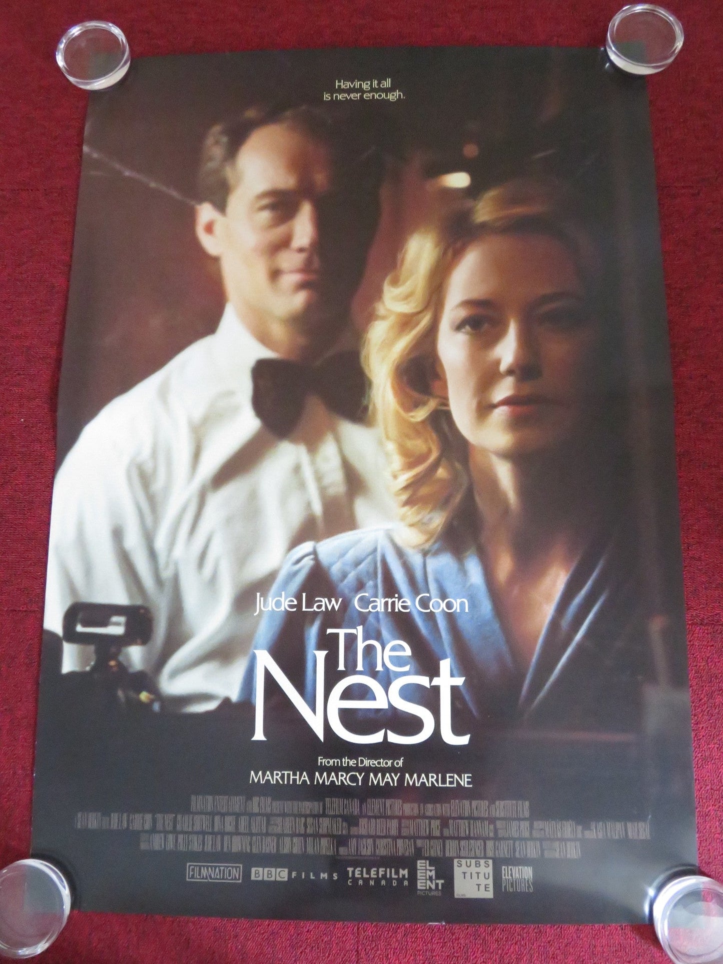 THE NEST US ONE SHEET ROLLED POSTER JUDE LAW CARRIE COON 2020 Rendezvous Cinema Movie posters