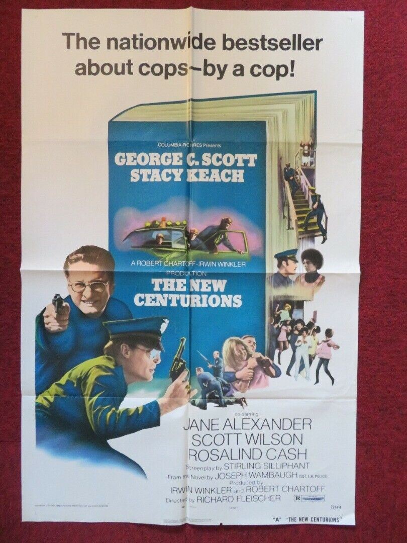THE NEW CENTURIONS STYLE A FOLDED US ONE SHEET POSTER GEORGE C.SCOTT 1972 Movie posters
