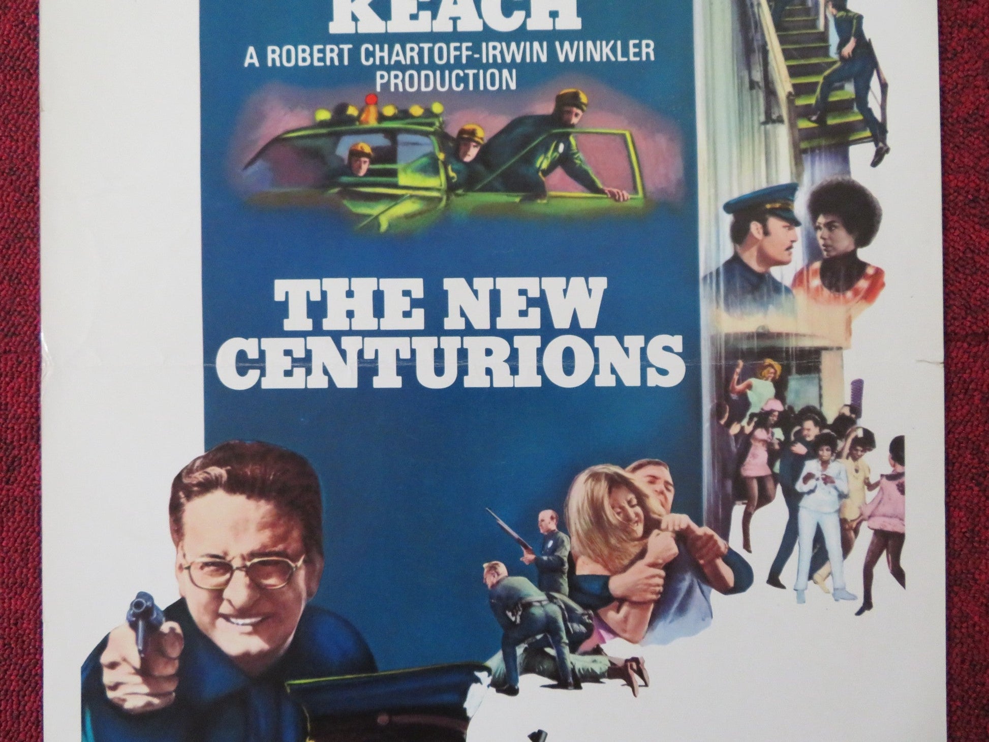 THE NEW CENTURIONS US INSERT (14"x 36") POSTER GEORGE C. SCOTT STACY KEACH 1972 Rendezvous Cinema Movie posters