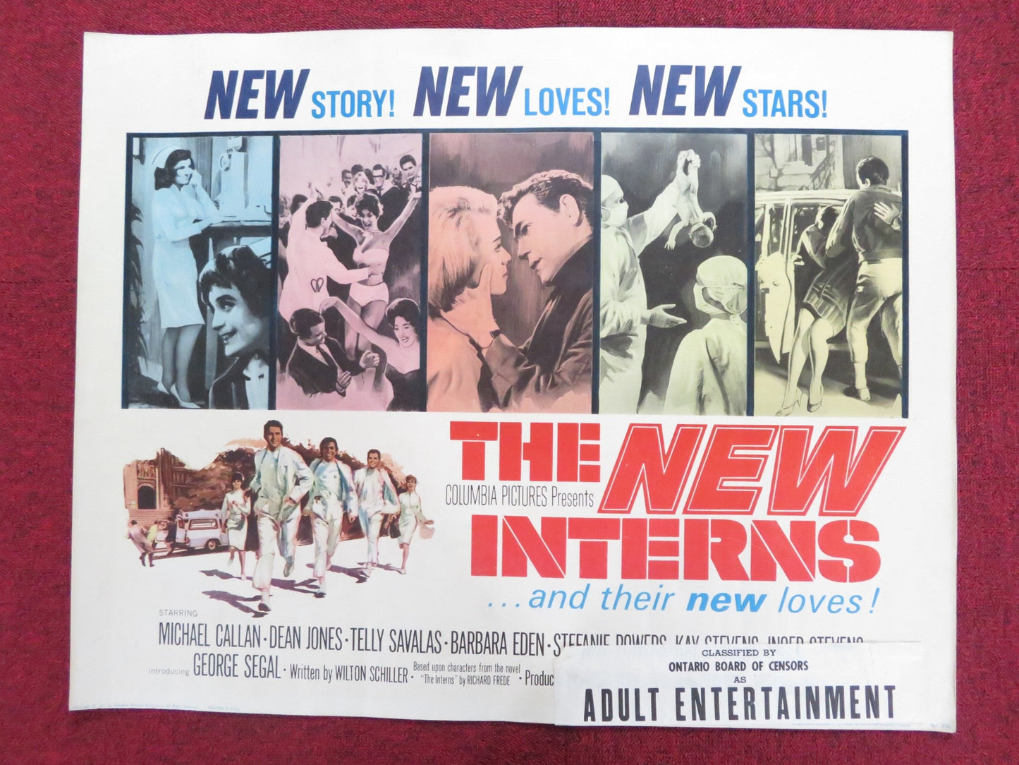 THE NEW INTERNS US HALF SHEET (22"x 28") POSTER MICHAEL CALLAN DEAN JONES 1964 Rendezvous Cinema Movie posters