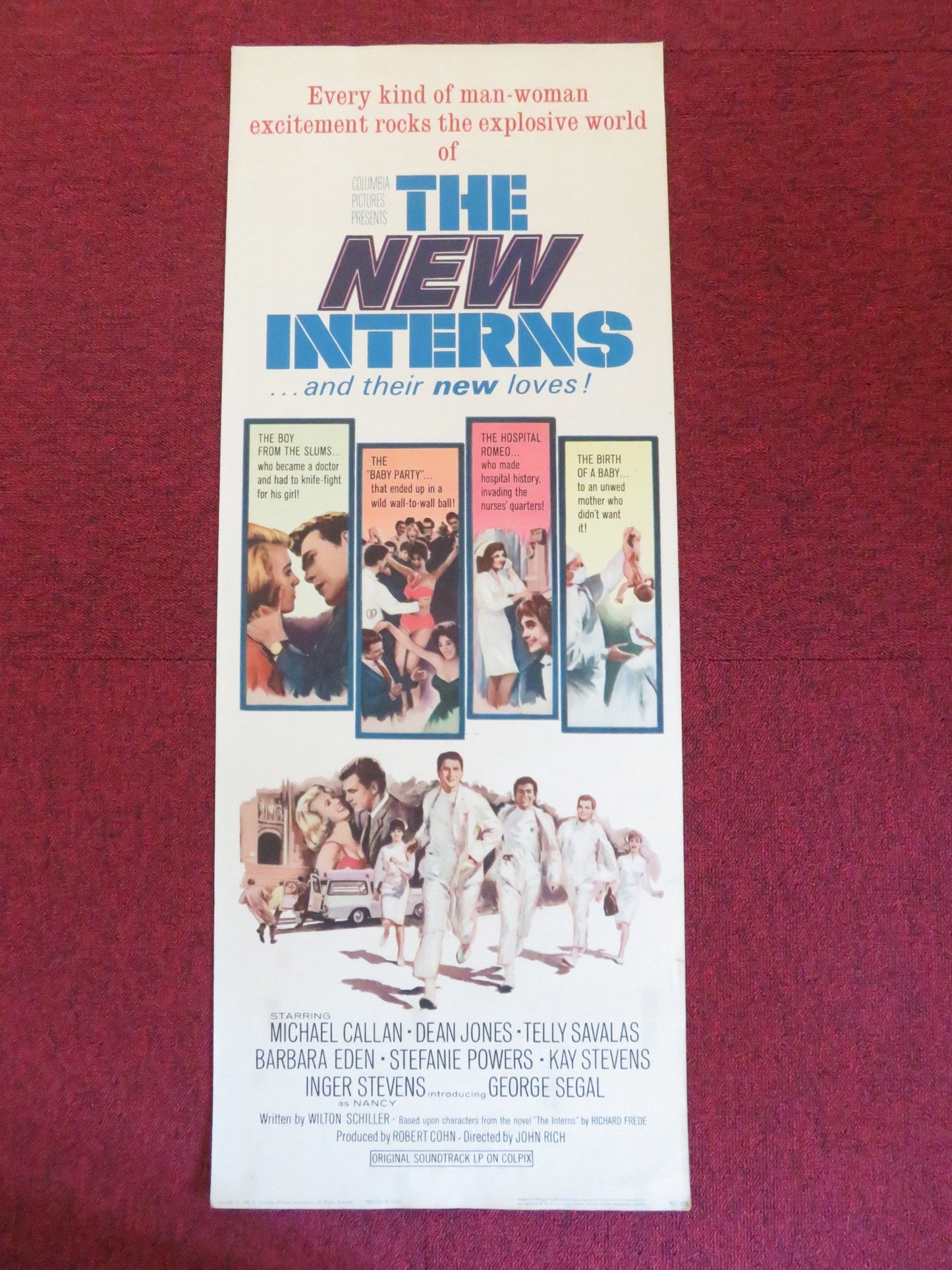THE NEW INTERNS US INSERT (14"x 36") POSTER MICHAEL CALLAN DEAN JONES 1964 Rendezvous Cinema Movie posters